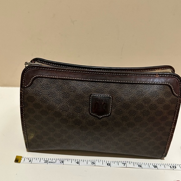 Vintage Celine mcadam Pvc Coated Clutch Handbag - Picture 8 of 11